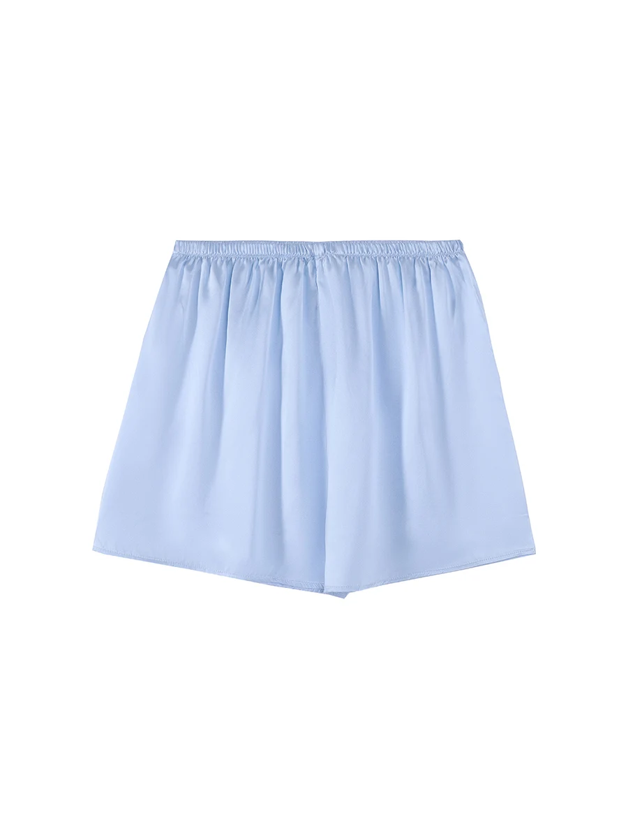 Suyad ream, Frau 100% echte Seiden shorts, 19mm, elastische Taille, bequeme gesunde Hauss horts, Frühling Sommer hose, weiß