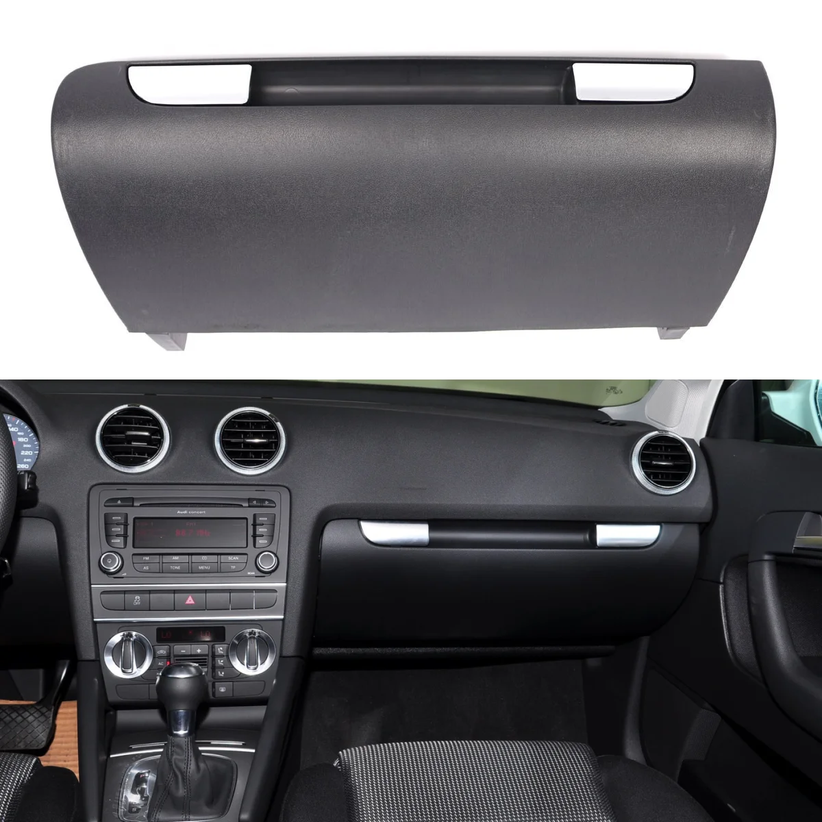 

Black Car Front Glove Boxes Cover Compartment Lid Fit For Audi A3 S3 8P 2004 2005 2006 2007 2008 2009 2010 2011 2012 8P1857124A