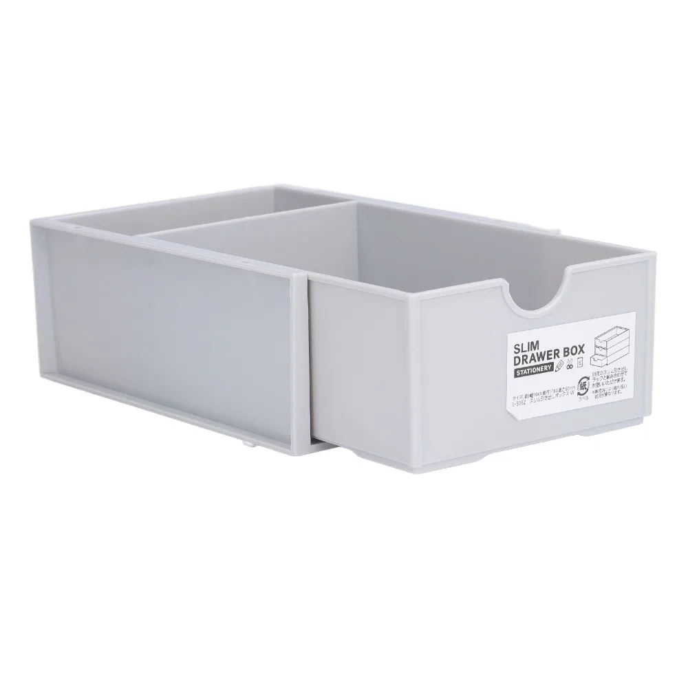 PP Plastic Stackable Storage Box Multi Color Rectangle Shape Drawer Organizer Stackable Structure Pull Out Drawer