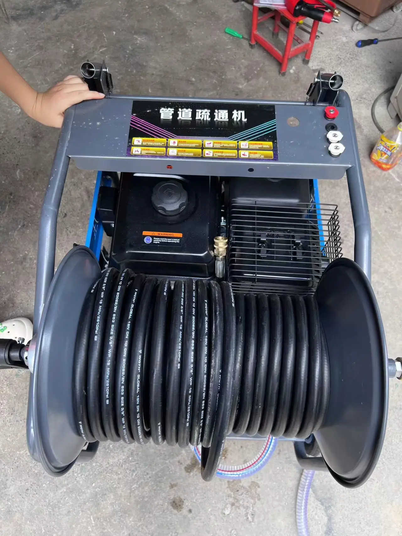 Drain Cleaning Machine Sewer Jette Engine High Pressure Water Blaster Pipe Drain Cleaner