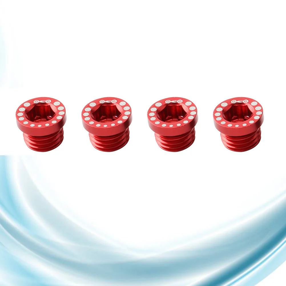 

4pcs Aluminum Alloy V Hole Plug M10*1.25 For Road Bike Red Dust Proof Cap Cycling Bolt Bike Brake Screw