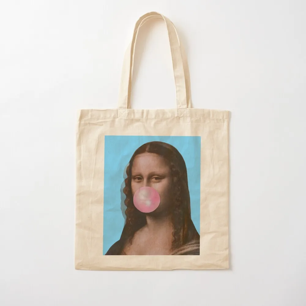 Mona Lisa (Leonardo da Vinci) with Bubblegum Tote Bag shopper bag women Customizable tote bag