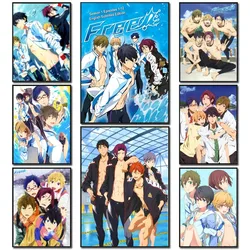 Anime Free Iwatobi Swim Club Poster Stickers Living Room Bedroom Entrance Cafe Wall Art Decoration Painting  Decor