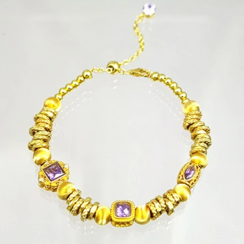 

Роскошный браслет из стерлингового серебра 925 пробы с аметистом — массивные ювелирные изделия ручной работы, элегантный и универсальный аксессуар с кристаллами