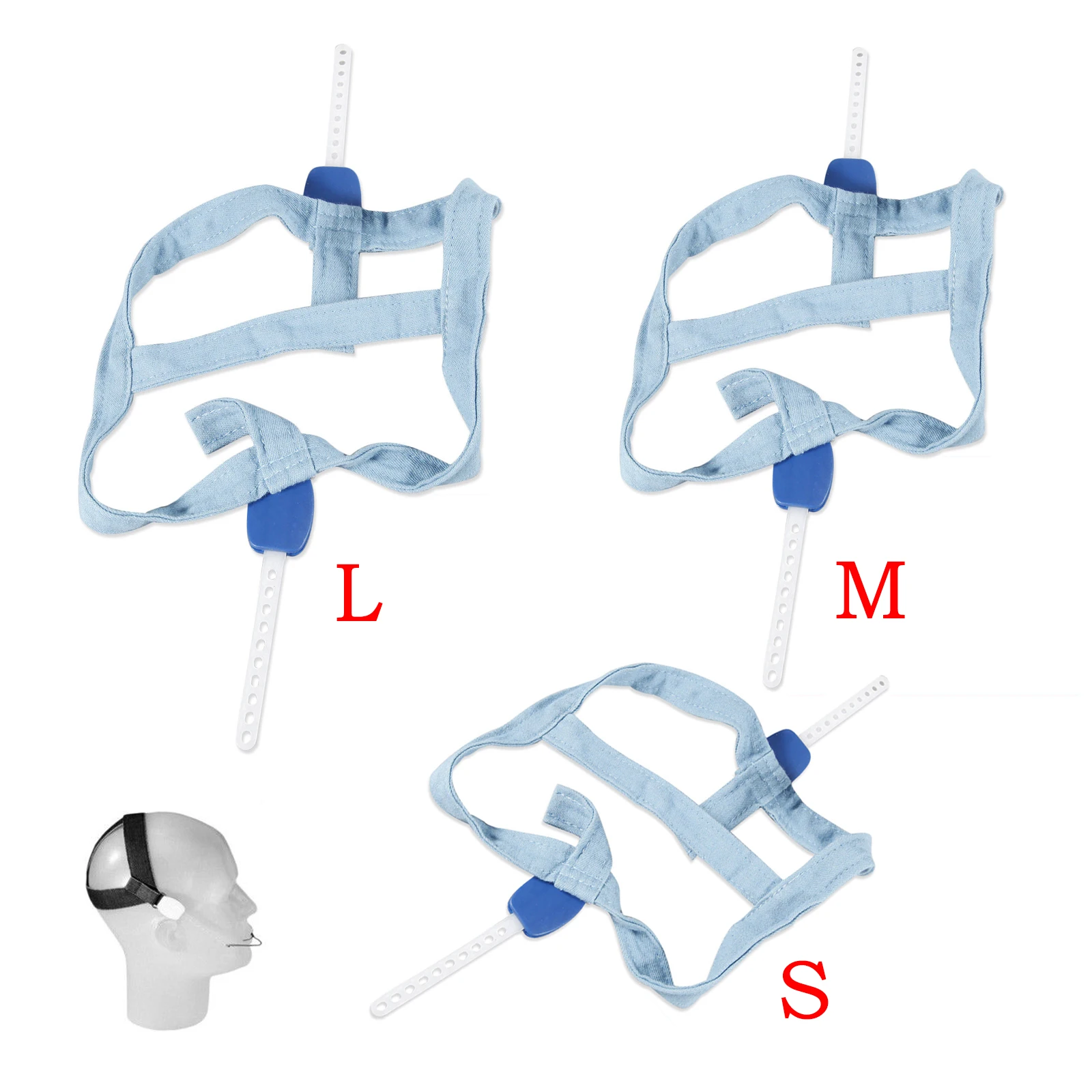 Dental Orthodontic High Pull Straps High-Pull Headgear Safety Blue Strap 3 Sizes L/M/S Dentistry tool