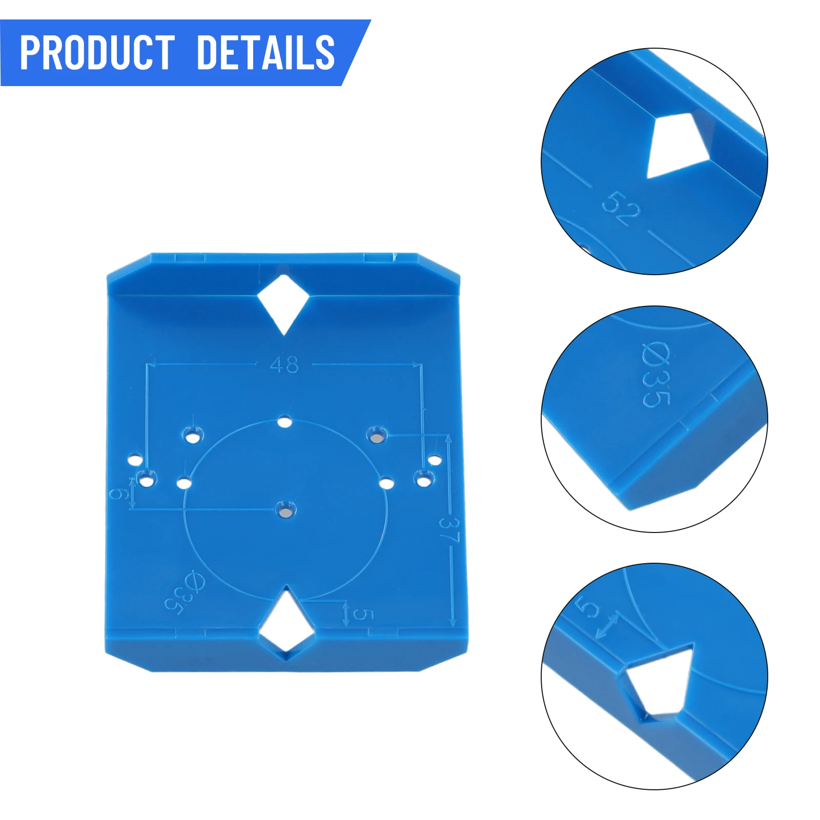 

Hinge Hole Jig 35mm 40mm ABS Hinge Boring Drill Guide Template Jig Furniture Door Cabinets Hinges Hole Locator For Woodworking