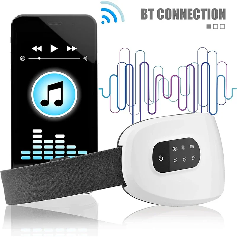 Masażer do oczu 4D inteligentna poduszka powietrzna wibracje przyrząd do pielęgnacji oczu gorący kompres Bluetooth okulary do masażu oczu zmęczenie pielęgnacja przeciwzmarszczkowa — zdjęcie 5