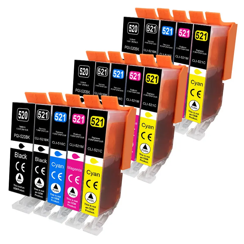 

PGI 520 CLI 521 Ink Cartridge Compatible For Canon IP3600 IP4600 IP4700 MP540 MP550 MP560 MP620 MP630 640 980 990 860 Printer