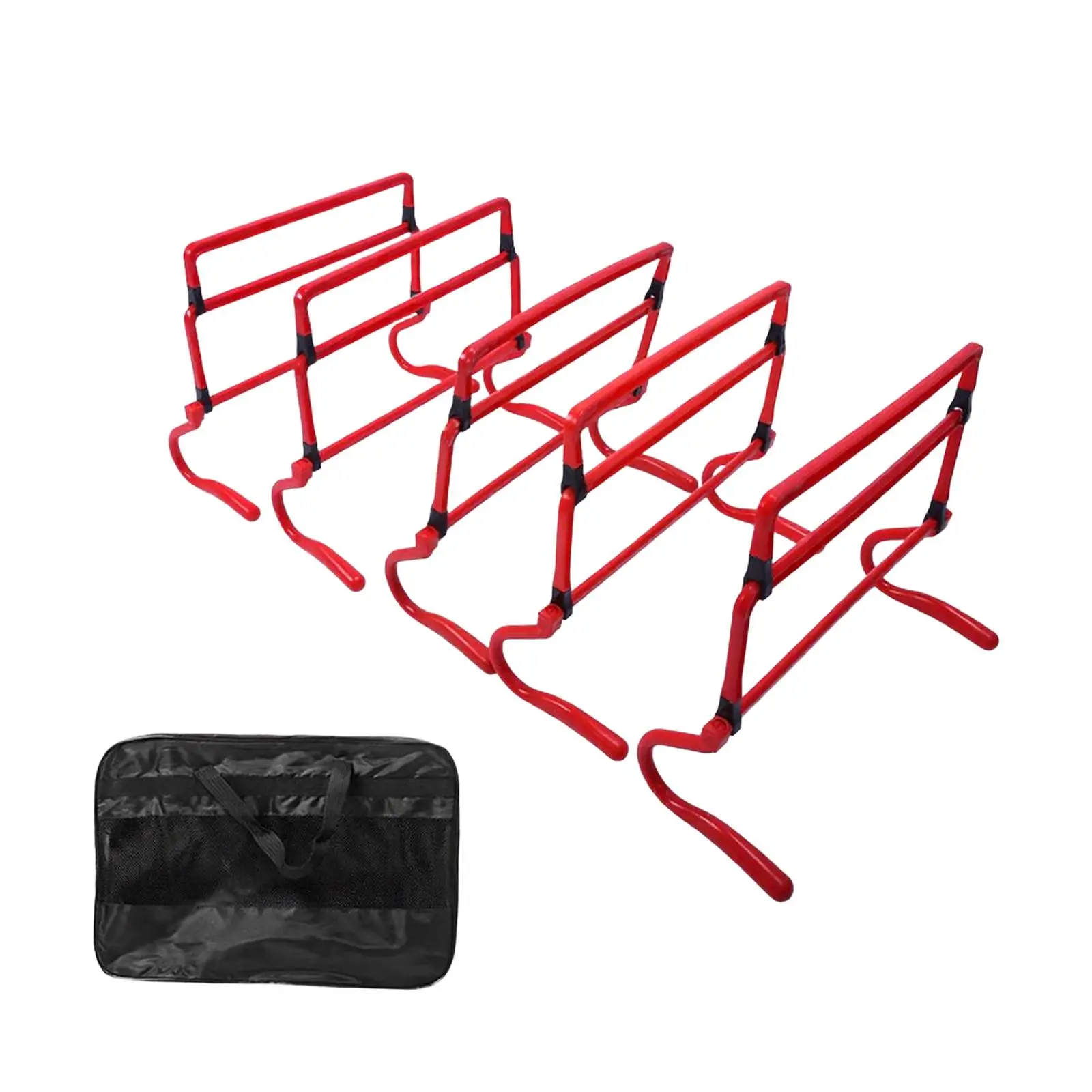 Sports Agility Hurdles Adjustable Height Footwork Training Obstacle Set for Field Athletics