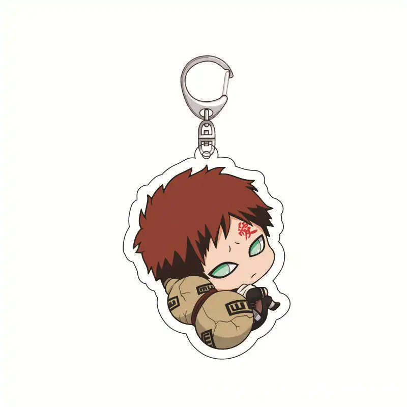 Naruto Doll Pendant  Keychain Cartoon Uzumaki Uchiha Kakashi Anime Action Figures Toys Decoration Acrylic Key Accessories Gifts