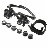 Jeweler Microscope Magnifier Eyeglass With LED Light Watch Repair Kit Head-Mounted Optical Instruments Acrylic Lenses