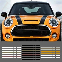 Car Engine Hood Rear Trunk Stripe Sticker Vinyl Decals For Mini Cooper One S JCW R56 R57 R58 F54 F55 F56 Hactchback Accessories