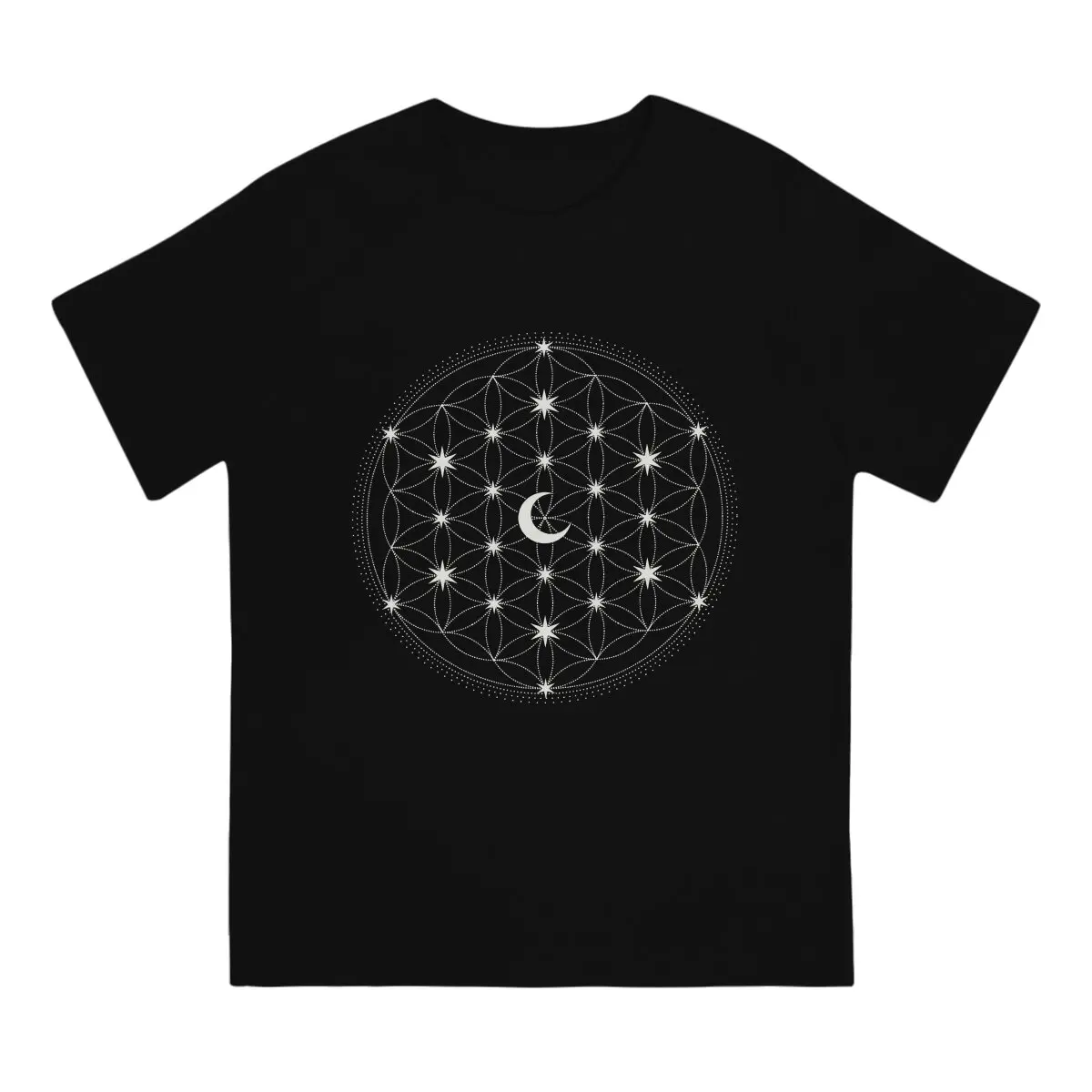 Carina Nebula Flower Of Life Moon Flower Tshirt Homme Men's Clothes Polyester T Shirt For Men