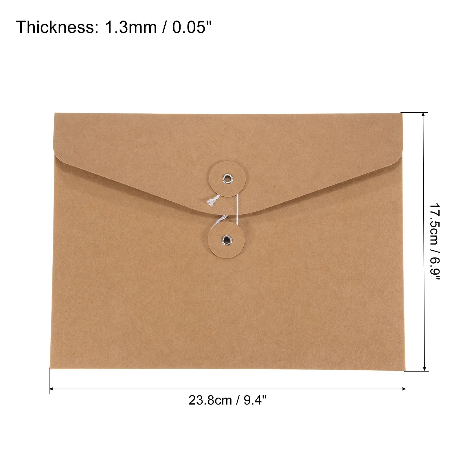 10Pcs File Storage Bag Kraft Paper Document Bag File Packaging Envelope Blank A4/A5 Document Envelopes Office Supply Stationery