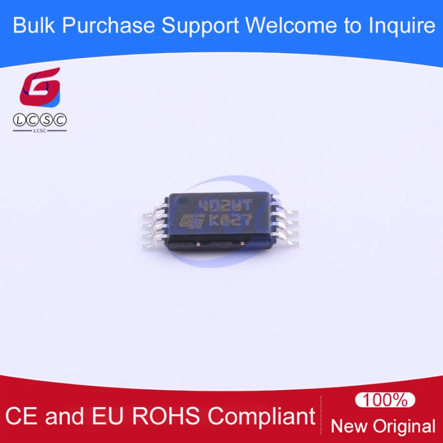 

10Pcs/Pack M24C02-WDW6TP EEPROMs 2.5V~5.5V 2Kbit 400kHz I2C TSSOP-8 Memory IC Chip Code 402WT Integrated Circuit