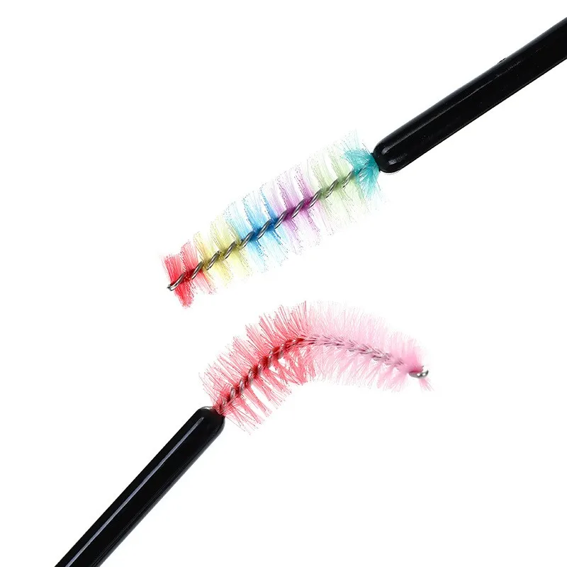 2000 pezzi punte multicolori bacchette per Mascara in Nylon pennelli per ciglia pennello per sopracciglia pettine strumenti per il trucco per accessori per il trucco della donna