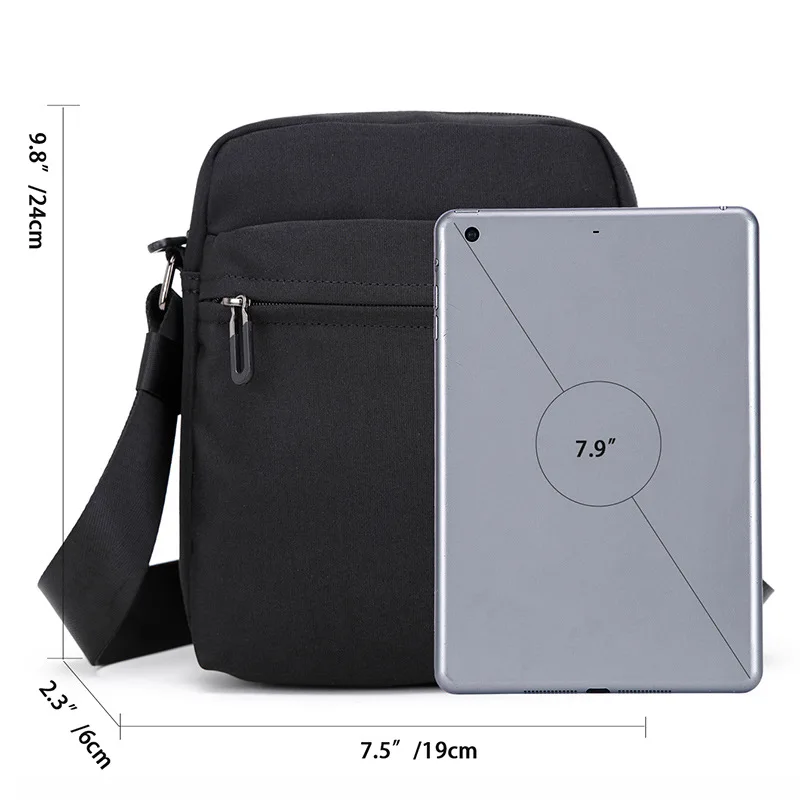 Men's Tablet Small Bag, Lightweight Crossbody Messenger Bag, Youth Leisure Small Shoulder Purse, Oxford Cloth Phone Bag Designer