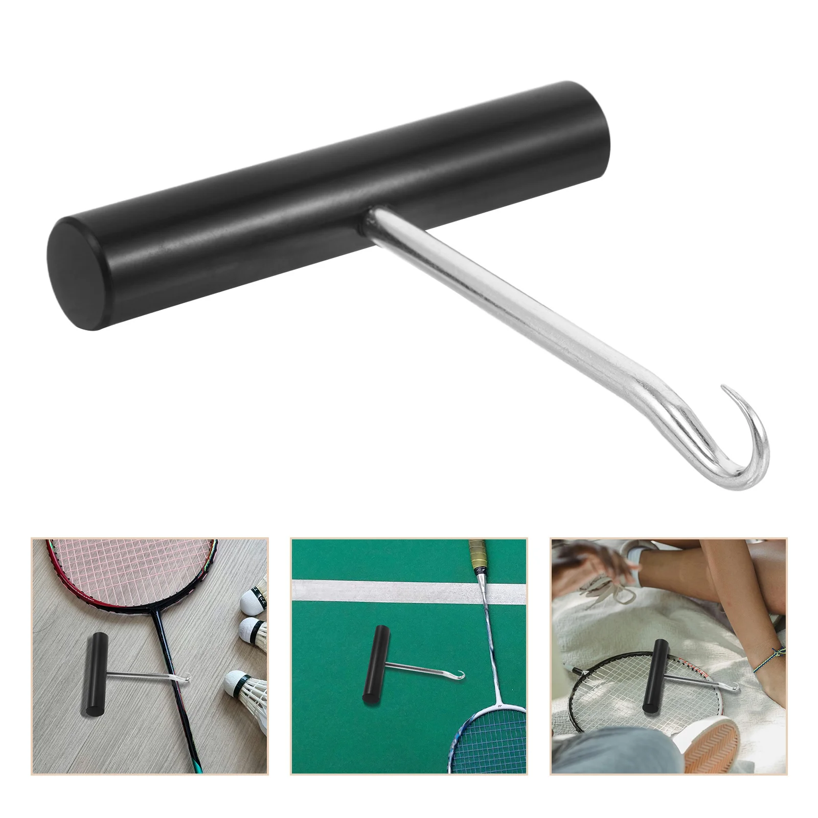 مضرب كرة الريشة، خطاف التوتير، التحكم الدقيق في التوتر، مادة متينة مقاومة للاهتراء، تصميم محمول للداخل