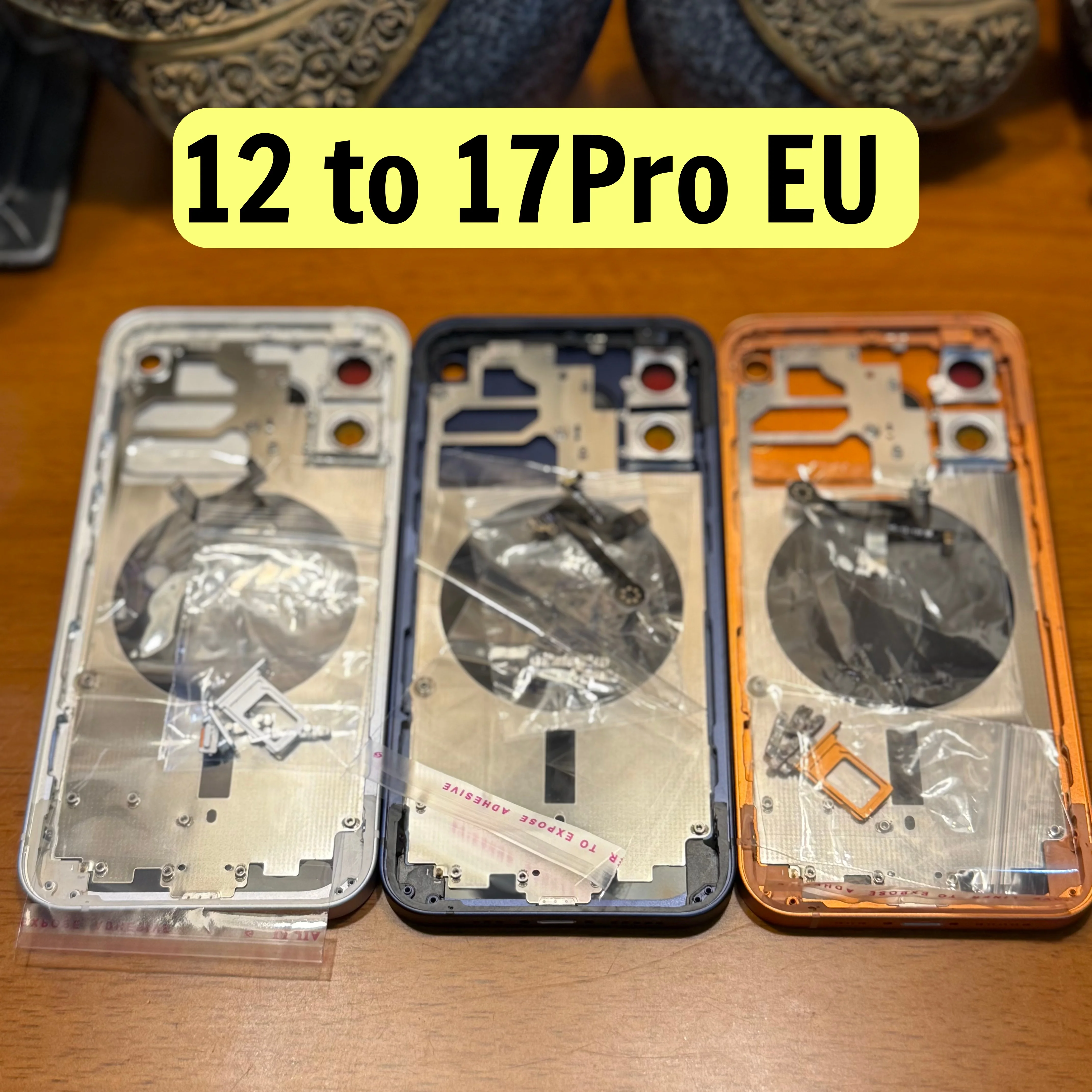 Modified Back Glass Battery Cover Mid Frame Housing For iPhone 14pro max XR XS Max 11 Convert to 17 Pro Max 18PRO DIY