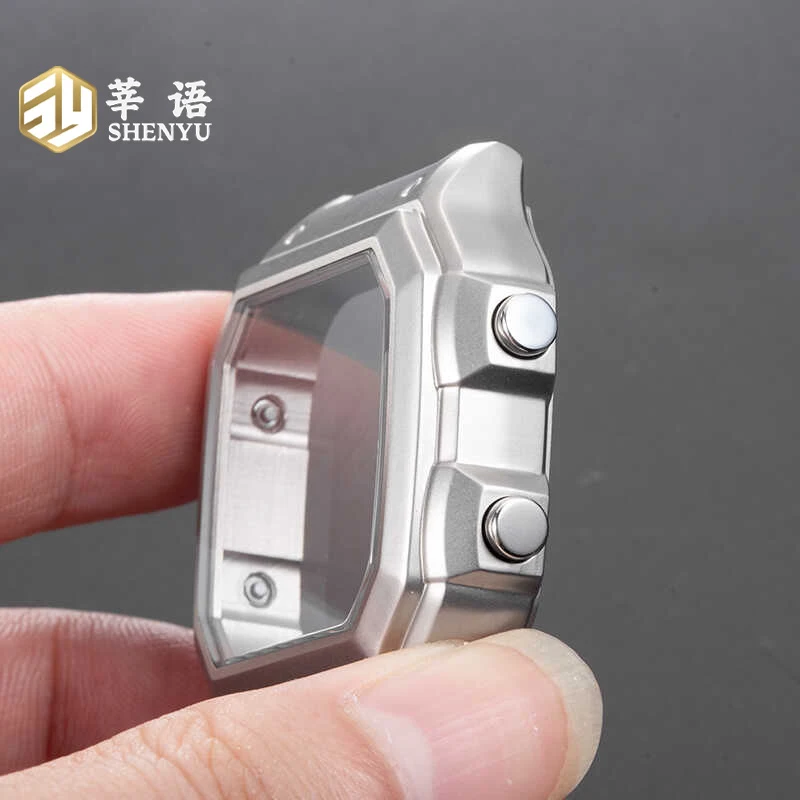 Корпус для часов Shenyu для casio 3299 AE-1200 304, металлический безель из нержавеющей стали, модный корпус с зеркальным стеклом, водонепроницаемое кольцо, бесплатные инструменты