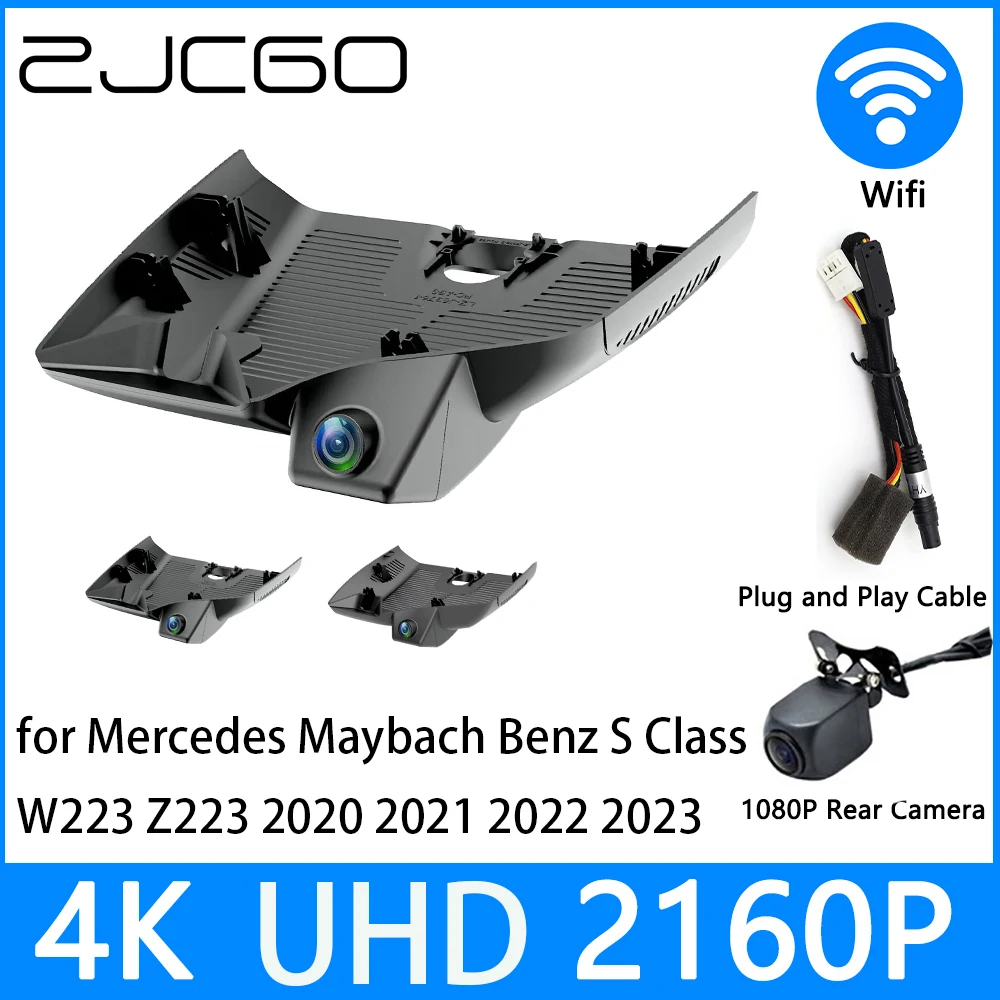 

ZJCGO Dash Cam 4K UHD 2160P Car Video Recorder DVR Night Vision for Mercedes Maybach Benz S Class W223 Z223 2020 2021 2022 2023