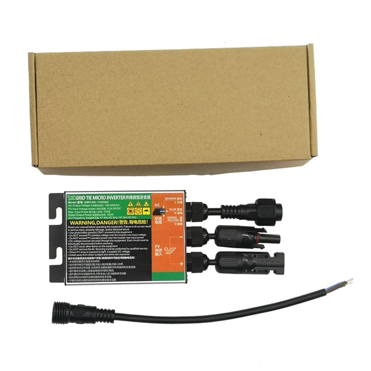 

Солнечный микроинвертор 180 Вт, инвертор солнечной сети, водонепроницаемый чистый синусоидальный микроинвертор, вход 30 В постоянного тока, 230 В-BEAU