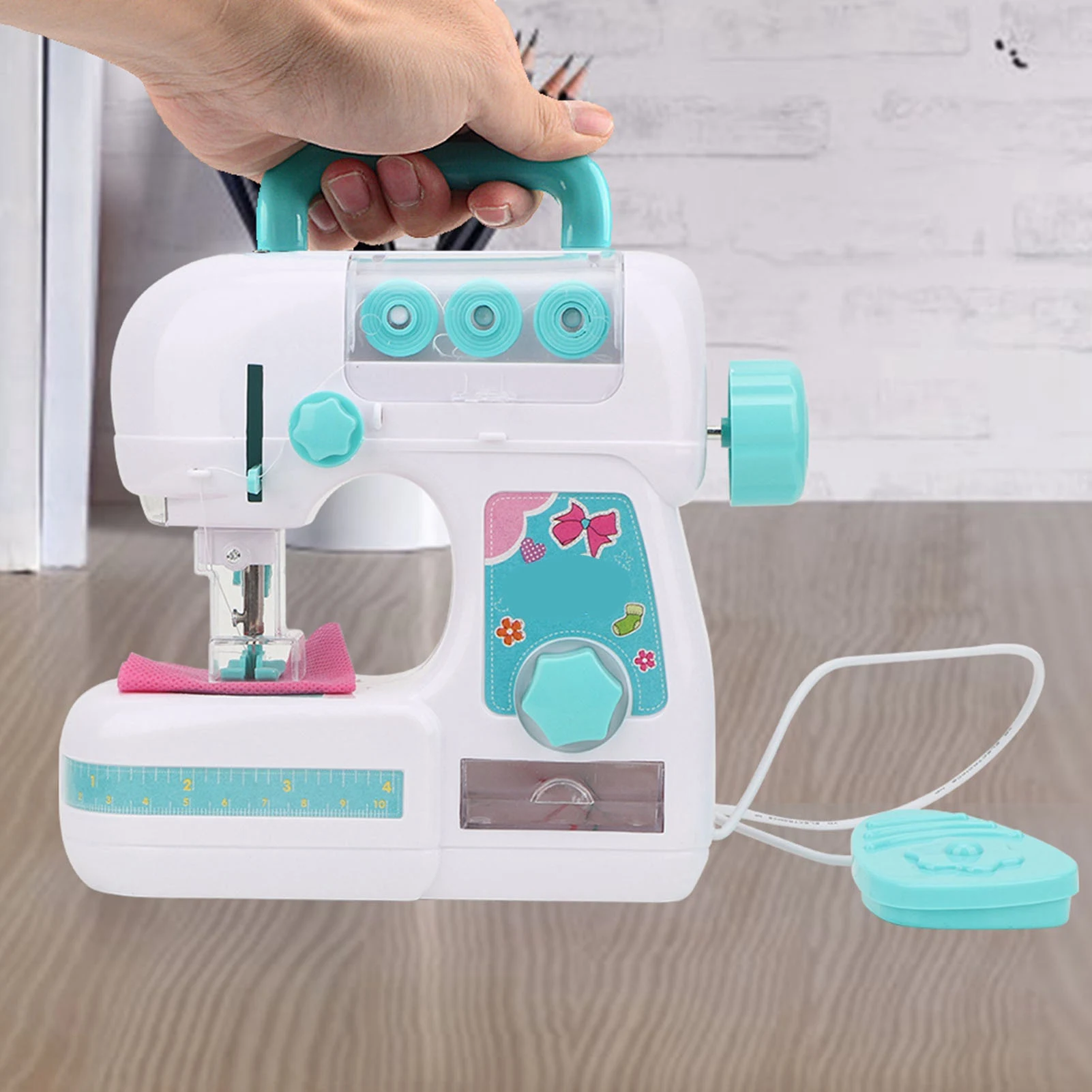 ZK20 Electric Medium Size Sewing Machine Toys Educational Interesting Toy for Girls Children