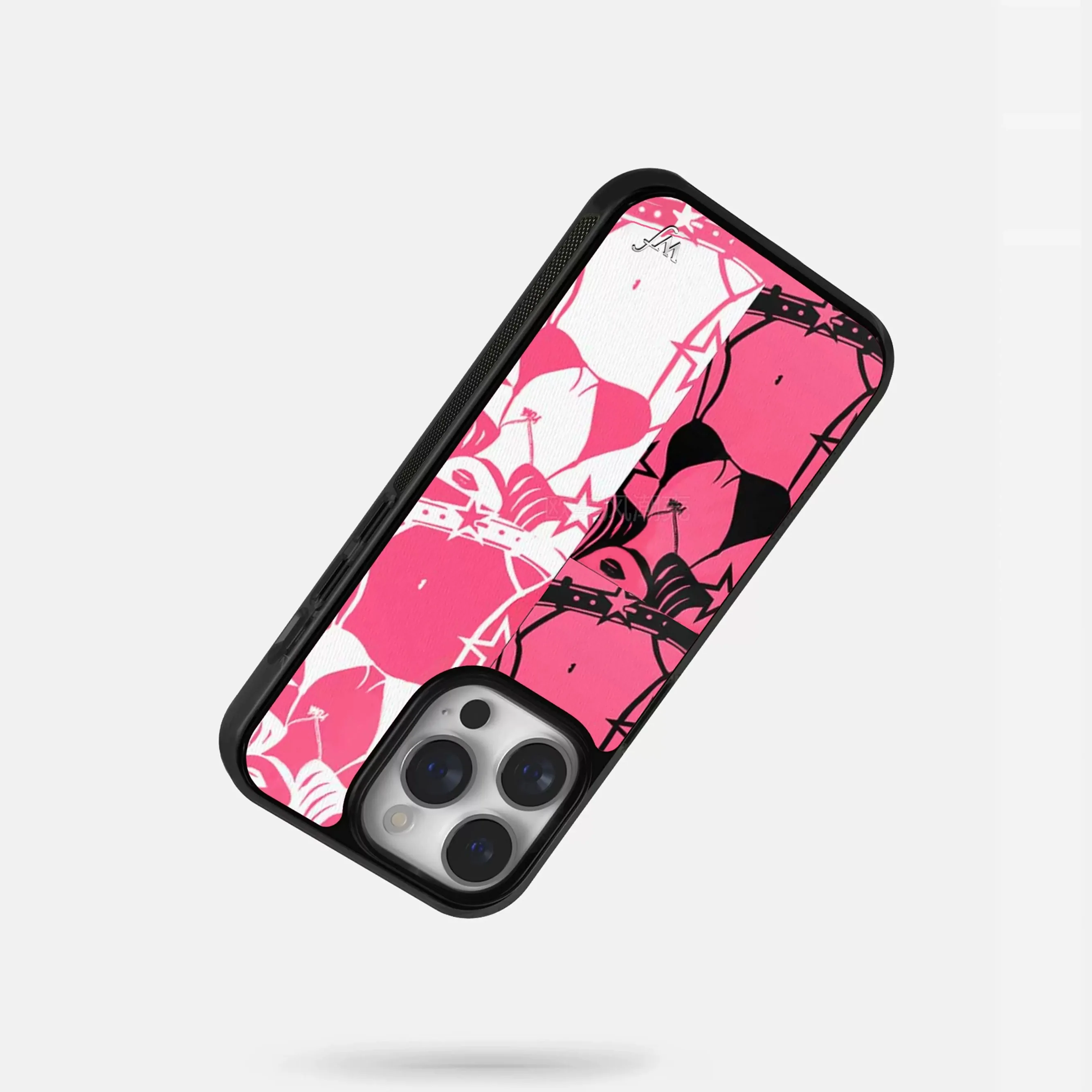 Luxury Wildflower Artistic Portrait Line Chest Phone Case For iPhone 17 13 14 15 16Pro Max WF Fashion sexy Bikini swimsuit Girl