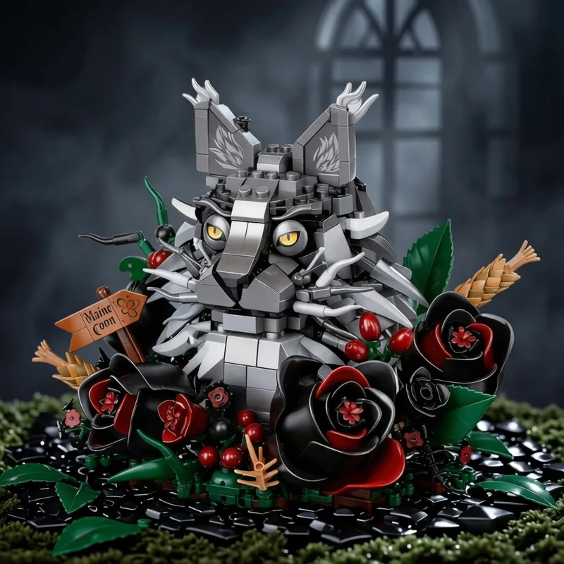 dark-maine-coon-rose-assembly-model-toy-for-girlfriend-male-friend-high-end-gift-zrk-brand-plastic-building-blocks