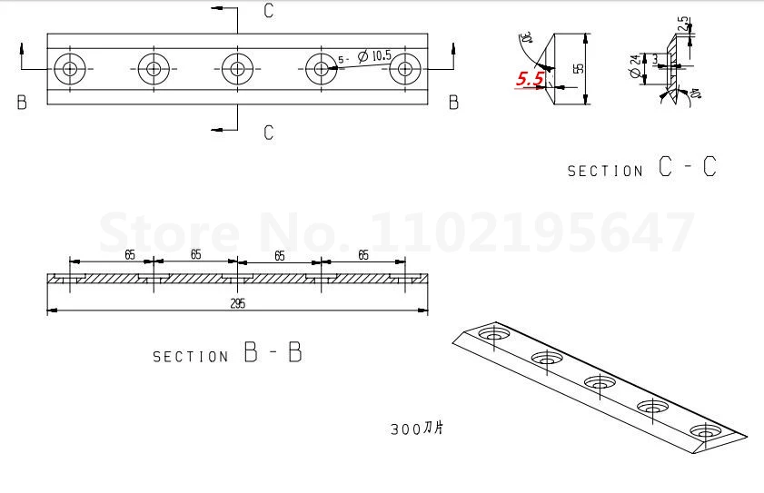 SKD11 Holzhacker Klinge 150/200/300 Holz Hacker Holz Pile Chipper Blades Piercing Klinge Werkzeuge