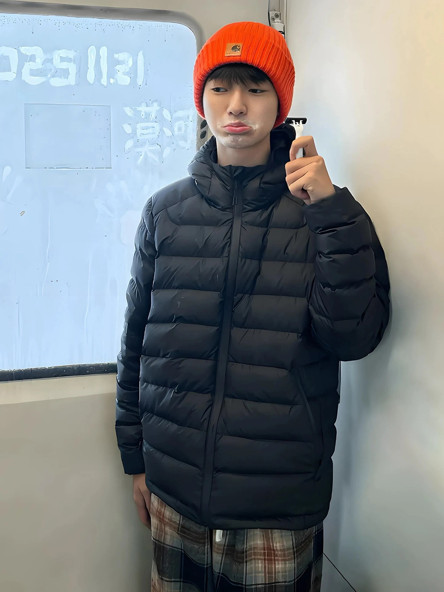 

Мужская легкая зимняя куртка-пуховик с капюшоном, тонкая, теплая, морозостойкая, с ребристым дизайном, для активного отдыха