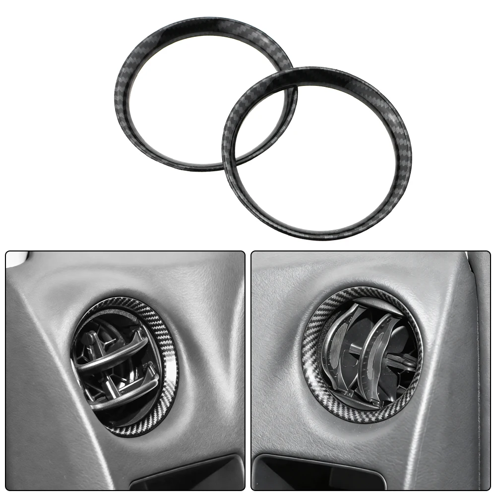 Car Air Conditioning AC Vent Cover Trim for Nissan NAVARA NP300 2019-2022 2023 2024 2025 Imitation Carbon Fiber Accessories view 3