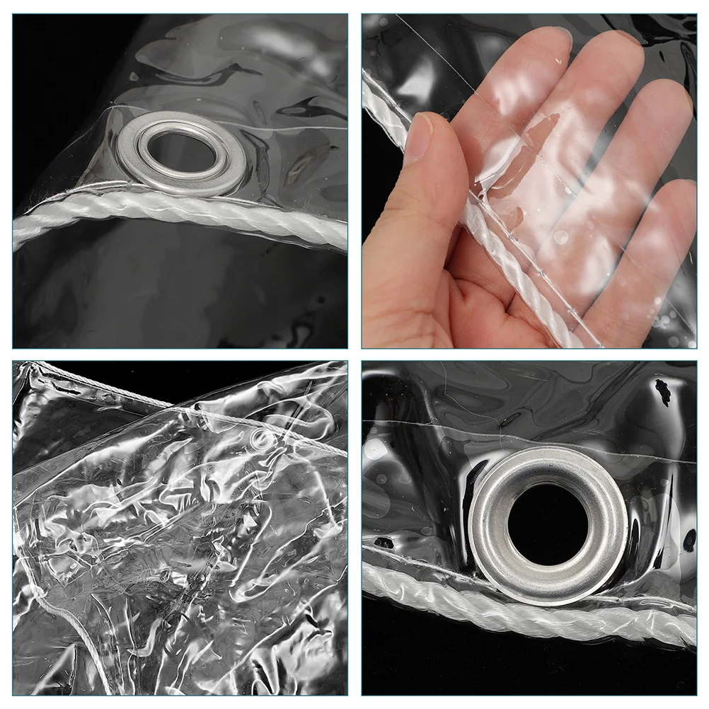 

Clear Pvc Waterproof Outdoor Tent Greenhouse Windproof Sun Shade Tarp For Camping Transparent Lightweight Durable Tarpaulin For