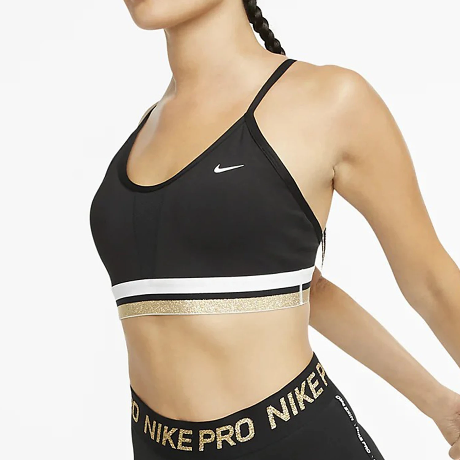 Nike genuine new women's black and white training lightweight quick drying short sleeved T-shirt BV4869-010