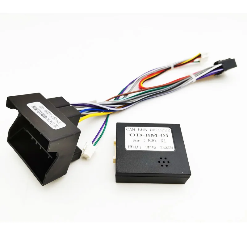 For BMW 3 Series E90 X1 E84 16 Pin Multimedia Car Radio Wiring Harness Cable Can Bus Box Decoder Adapter Quadlock Harness