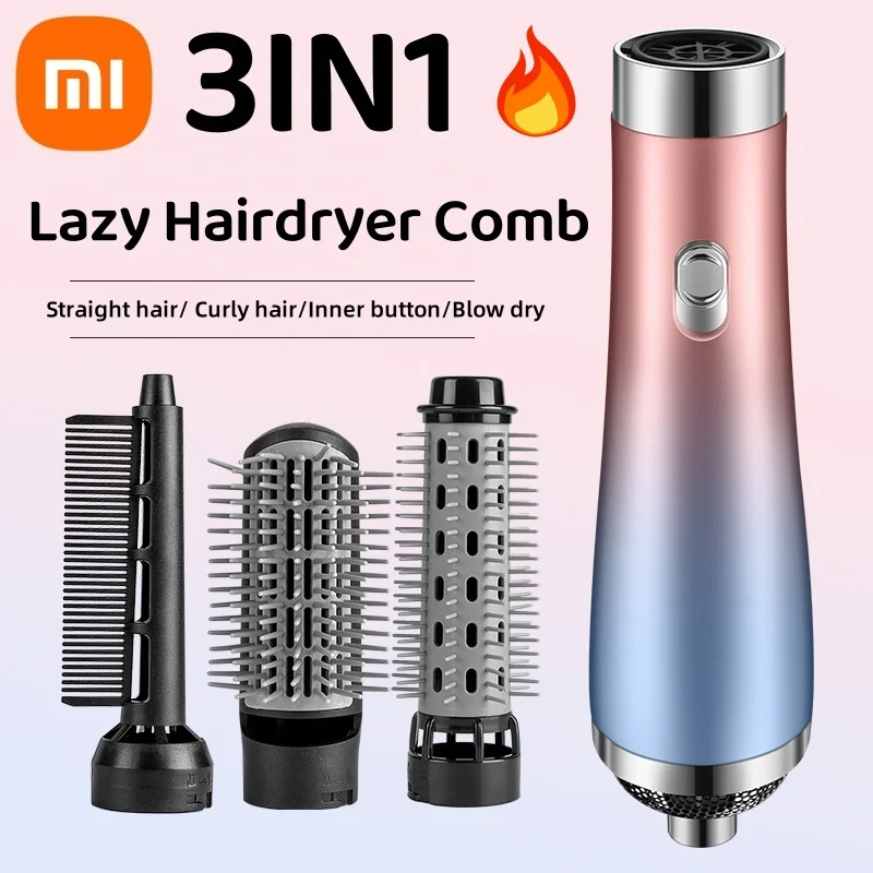 Xiaomi 3in1 Lui Haardroger Kam Heteluchtborstel Professionele Curler Stijltang Haar Styling Tools Elektrische Ion Droger Borstel Nieuwe