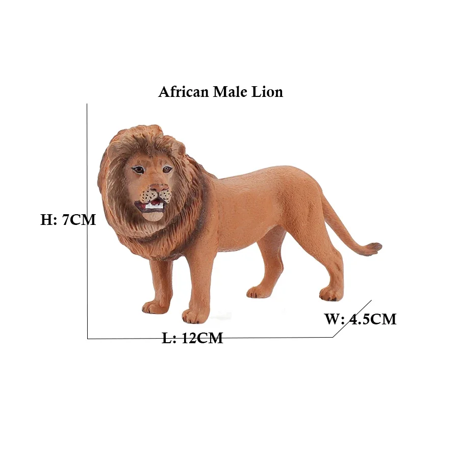 Realistic PVC Wild Forest Animal African Lioness Model Lionet Action Figure Lion Figurines Collection Toy For Kid Education Gift