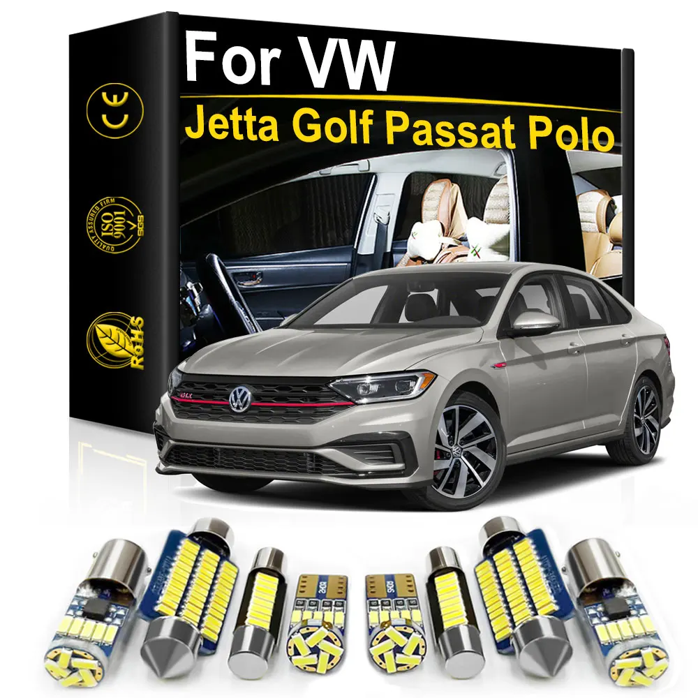 For VW Golf 4 5 6 7 Jetta Bora Vento Passat B5 B6 B7 B8 CC Polo Accessories Car Interior LED Light Canbus Bulbs Kit