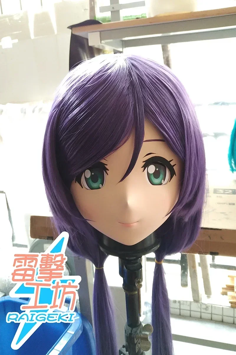 (RAIGEKI MAKS 16) resina 3/4 cabeza mujer/niña Kigurumi Anime Cosplay máscaras Crossdress Japón papel Lolita muñeca travesti BJD Cos