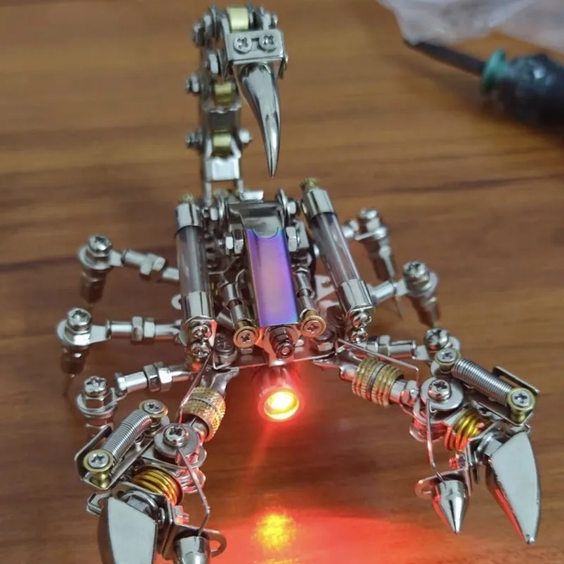 

Punk 3D Model Building Kits Metal Mechanical Style Self Assembly Luminous Insect Scorpion Model Boys Birthday Christmas Gift