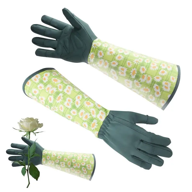 Rose Pruning Gloves For Men And Women Long Thorn Proof Gardening Gloves Breathable Leather Gauntlet Best Garden Gift Protection