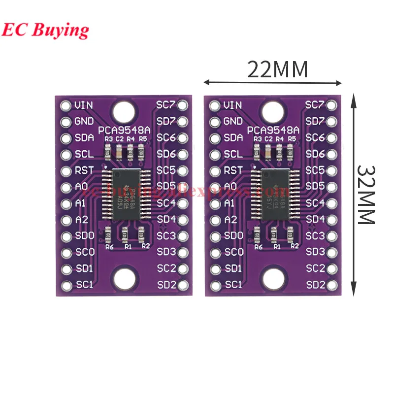 10 ชิ้น/1 ชิ้น TCA9548A PCA9548A 1-to-8 8-way I2C IIC Multiplexer Breakout 8 ช่องบอร์ดขยายโมดูลการพัฒนาสําหรับ Arduino