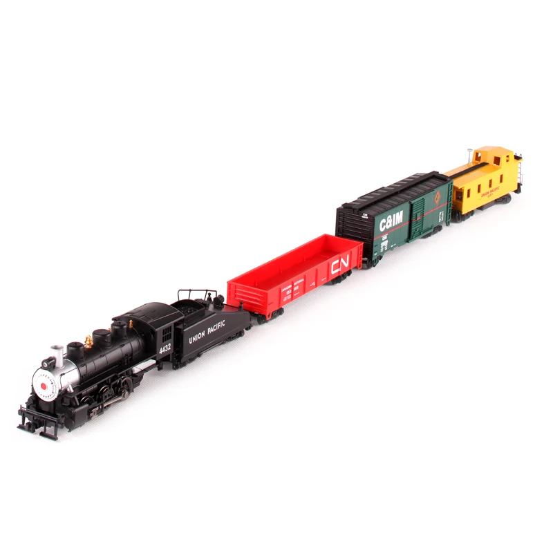 HO 1/87 Steam Train Model American Series Pacific Trapeze Simulation Train Model Set 00692 with Lights