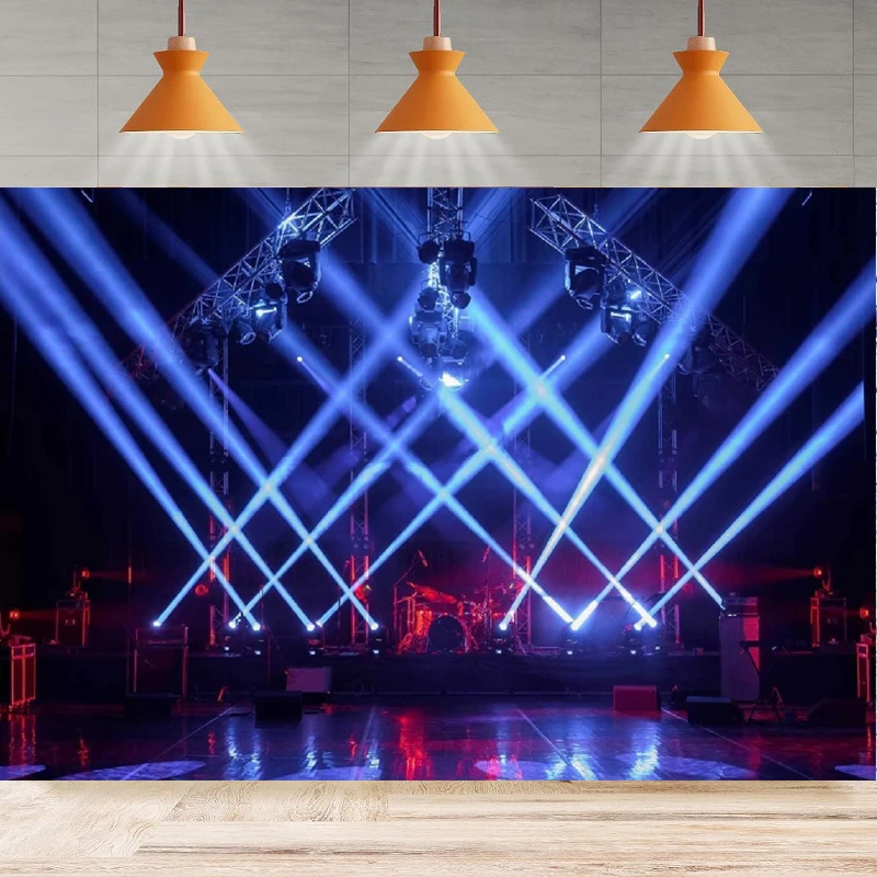 Photography Background Spotlight Music Stage Party Band Live Shows Rock Music Festivals Birthday Home Party Backdrop Wall Banner