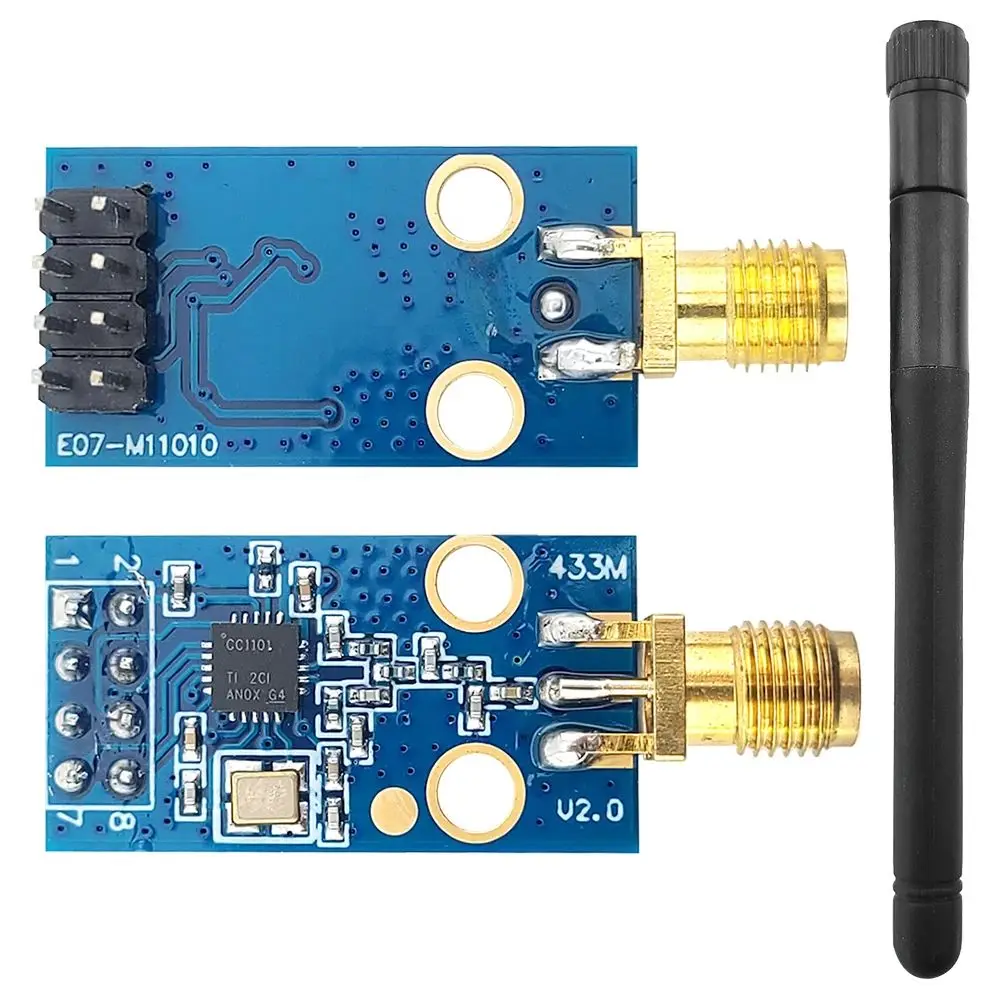 CC1101 Wireless Module 10Mbps Communication Rate 433M Data Transmission and Receiving Modules with SMA Antenna SPI Interface
