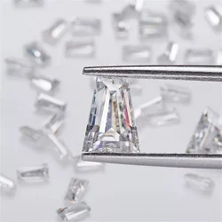Trapezoid Shape White Cubic Zirconia Stone AAAAA Quality 2x1.5x1mm-5x3x2mm Machine Cut Synthetic CZ For Jewelry