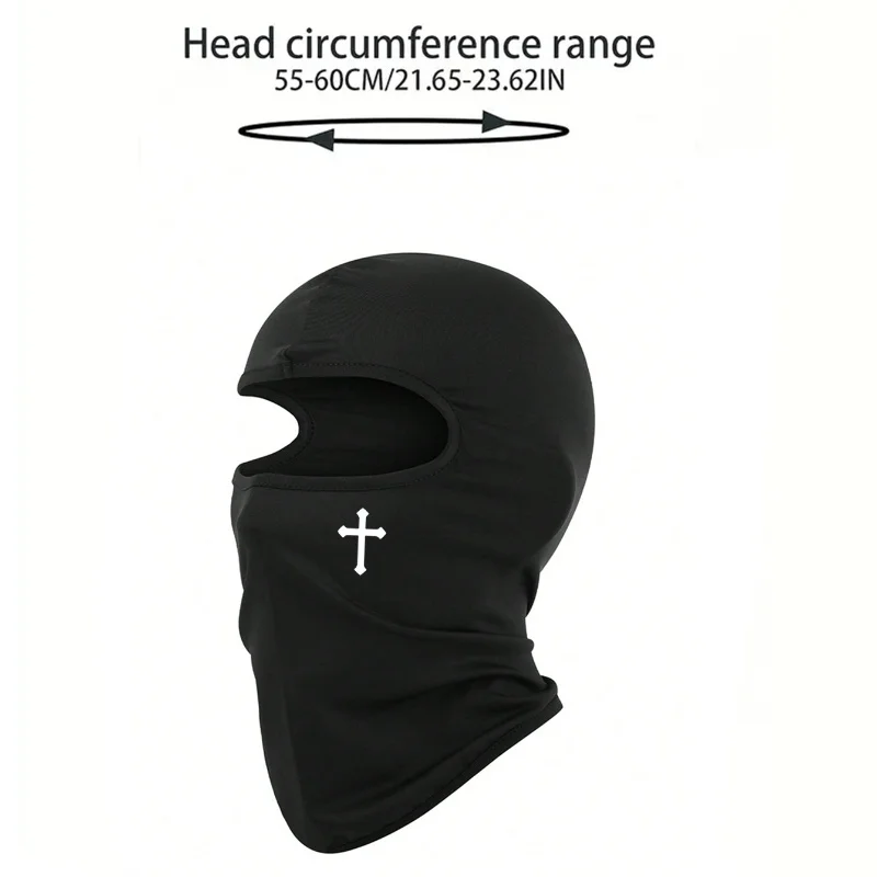 Breathable Black Cross Balaclava Face Ski Mask Perfect for Bicycle, Motorcycling, Hiking,Skiing for Outdoor Sports Tool image 6