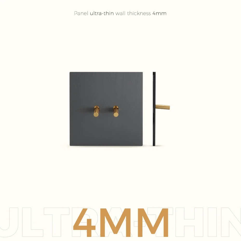 Avoir Push Button Grey Panel Switch 1-3 Gang Reset Switch Electrical Retro 220V Momentary Switch Rocker Wall Light Toggle Switch