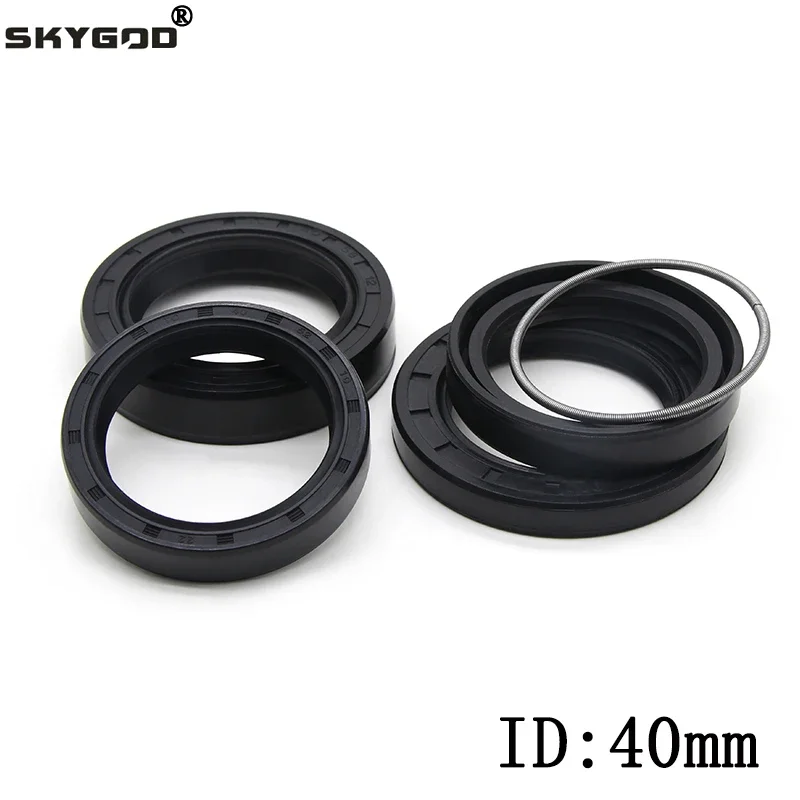 

NBR Oil Seal ID 40mm TC-40*50/52/55/58/60/62/64/68/70/75/80/85/90*5/7/8/10/12mm Nitrile Rubber Shaft Double Lip Oil Seals Gasket