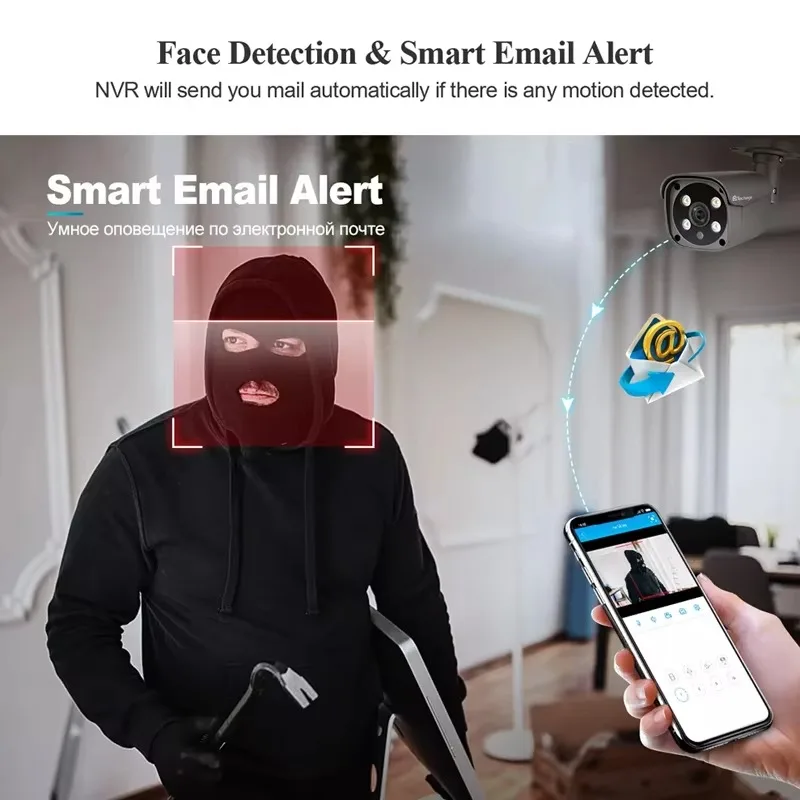 8 قنوات CCTV نظام كاميرا مراقبة للمنزل 8Mp لون للرؤية الليلية Nvr عدة نظام كاميرا مراقبة فيديو الأمن #6